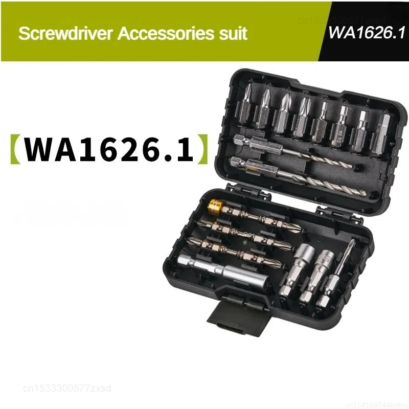 Original Worx WA1626.1 Drill Bits Set with Phillips Hexagon Torx Extend Rod Twist Sleeve Hole Bit Power Tools Accessories