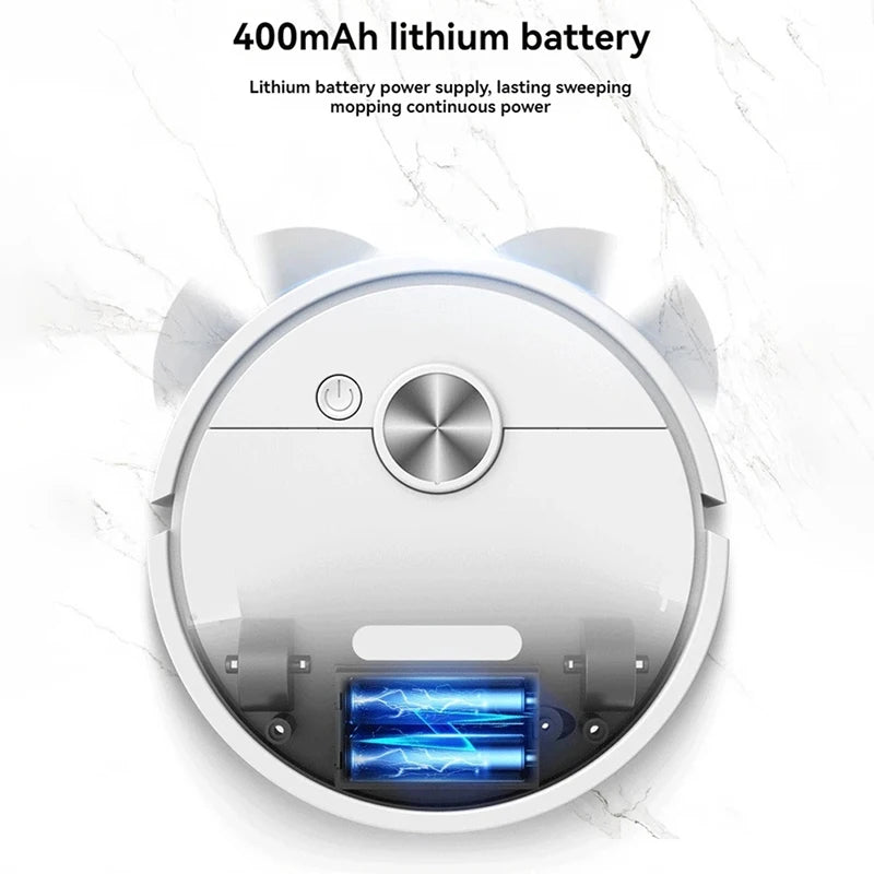 Smart 4000Pa 3-in-1 Robot Vacuum Cleaner for Hard Floors and Carpets, Ideal for Pet Hair Removal