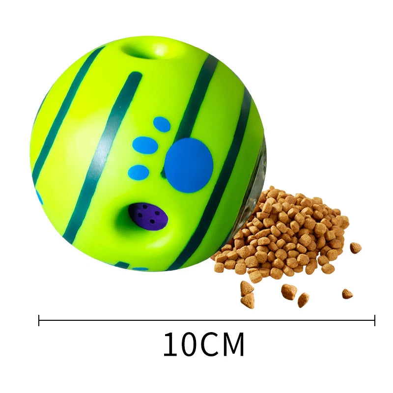 Interactive Dog Treat Ball Toy Pet Slow Feeder for Small Medium Dogs Puzzle Dog Snack Dispenser with Sound Hole Pet Supplies