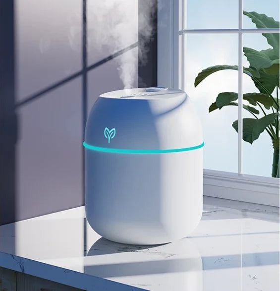 Lenovo 220ML Luchtbevochtiger Koude Nevel Aromadiffuser LED Nachtlampje automatische uitschakeling USB Humidifier voor Thuis Kantoor