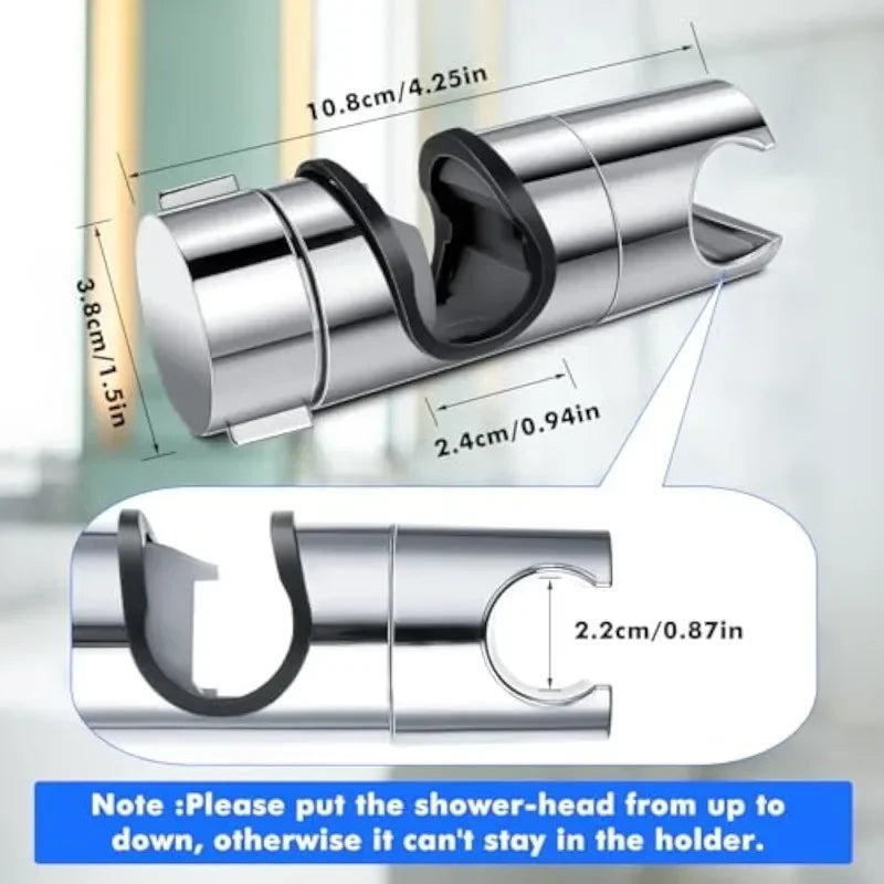 Universal Shower Head Holder Bracket Adjustable ABS Chrome Shower Rail Holder Bathroom Accessories Shower Mounting Brackets