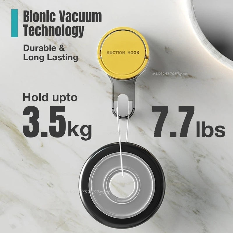 Strong Vacuum Suction Hooks Traceless No-Drilling Adhesive for Home Bathroom Kitchen Door Back Toilet Area Purpose Strong Hold