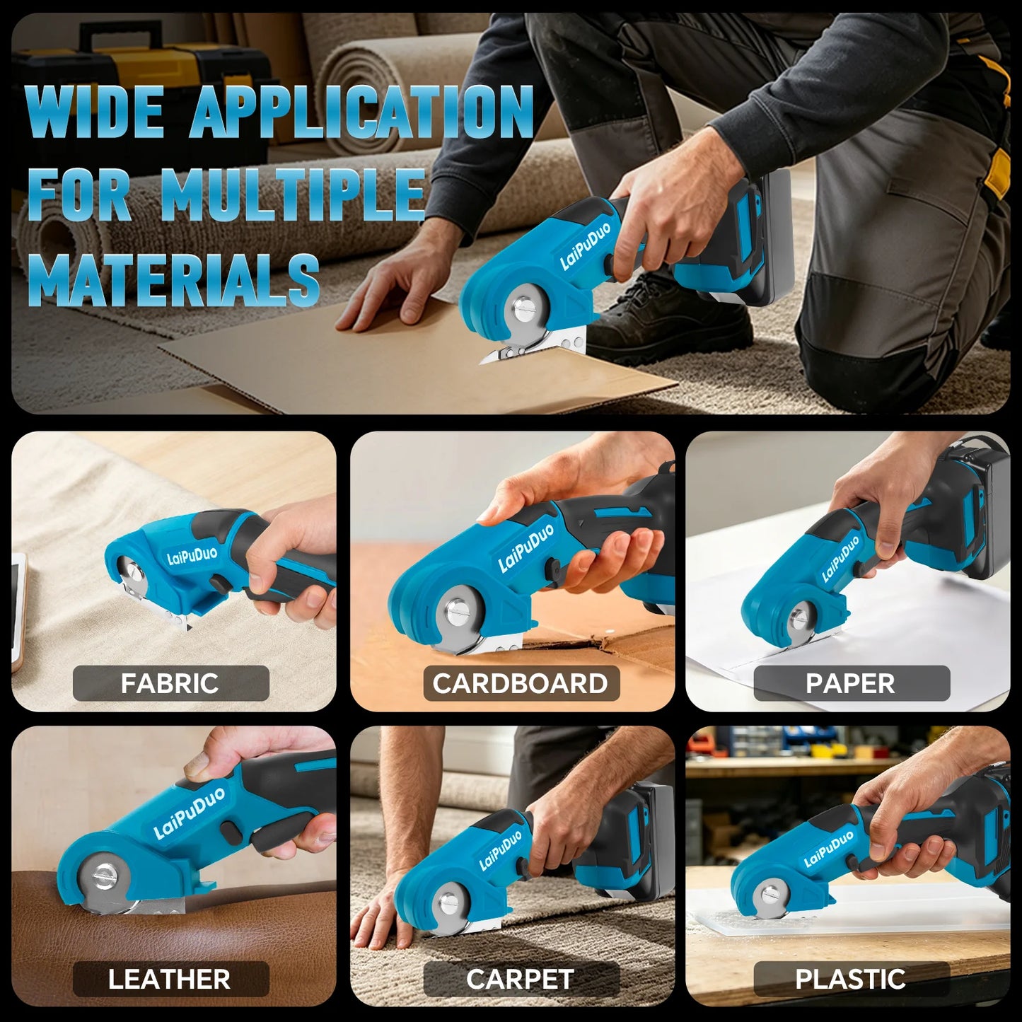 Cordless Electric Scissors Cardboard Box Cutter Fabric Carpet Carton Plastic Leather Cloth Cutting for Makita 18V Battery Pin