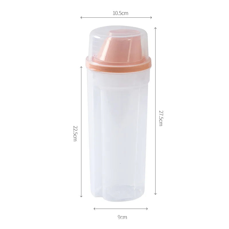 1000ml/1500ml Dog Food Storage Container Transparent Pet Food Sealed Jar with Scale Pet Food Storage Dispenser Dog Accessories