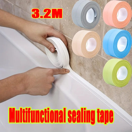 Bathroom Shower Sealing Tape PVC Bath Toilet Caulk Tape Self Adhesive Waterproof Mildew Proof Tapes For Kitchen Sink Wall Corner