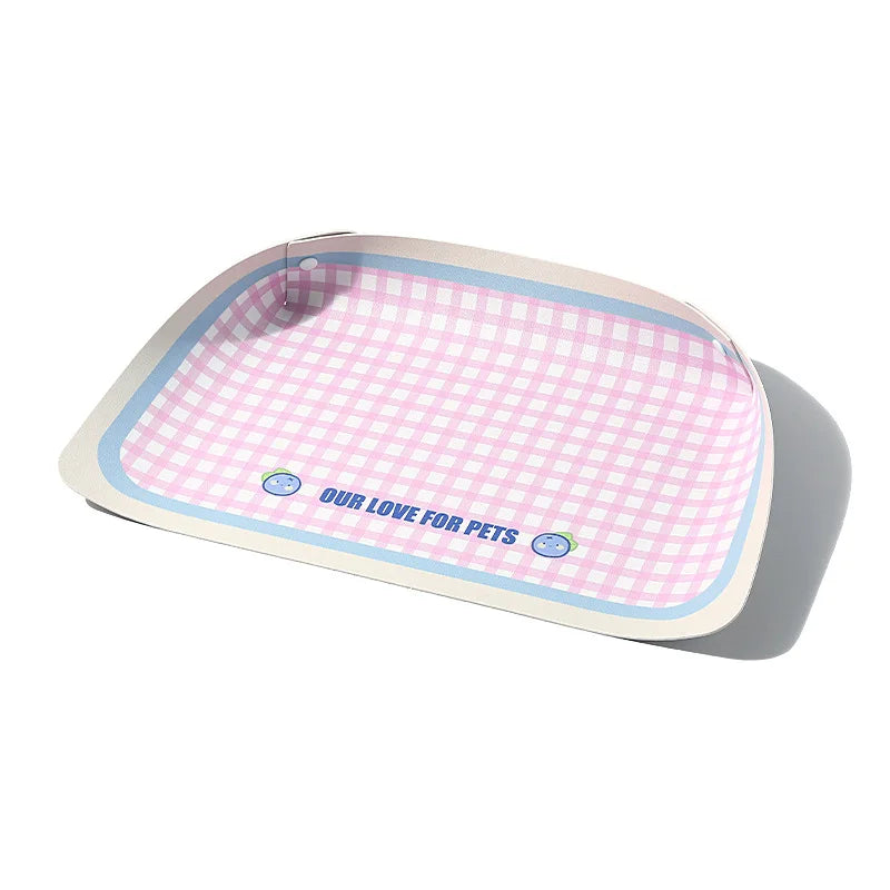 PU 45x30cm Pet Feeding Mat Half-surrounding Pet Placemat for Cats Dogs Non-Slip Dog Feeding Mat Cat Placemat Dog Accessories