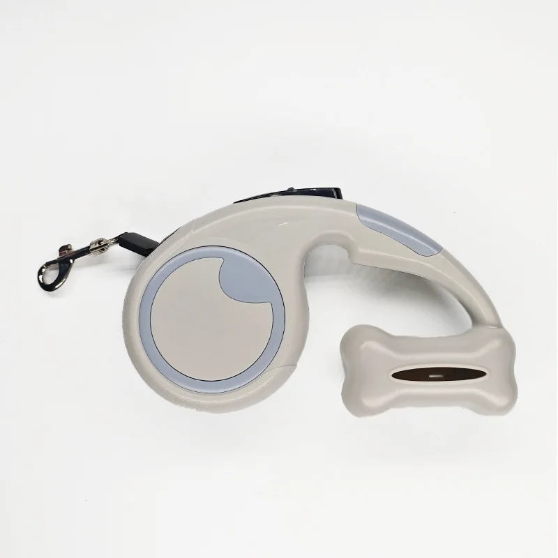 300cm/118.1in Automatic Retractable Dog Leash Pet Leash for Small Medium Dogs Outdoor Puppy Lead with Pet Waste Bag Dispenser