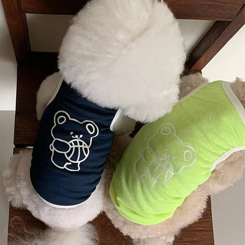Summer Dog Mesh Clothes Breathable Pet Dog Vest Chihuahua French Bulldog clothing Puppy T-Shirt Dog Accessories