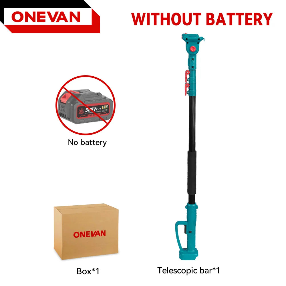 ONEVAN 2,01 meter verlengstang geschikt voor elektrische oplaadbare 6-inch/8-inch kettingzaag/handzaag