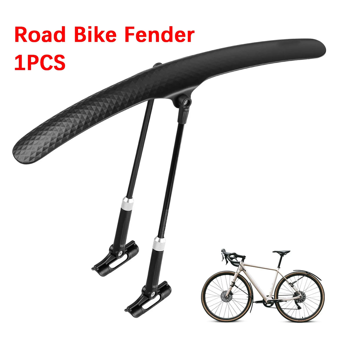 Universal Road Cycling Bicycle Mudguard Easy Install PP Fender - Front & Rear Protector Accessory for Bicycles