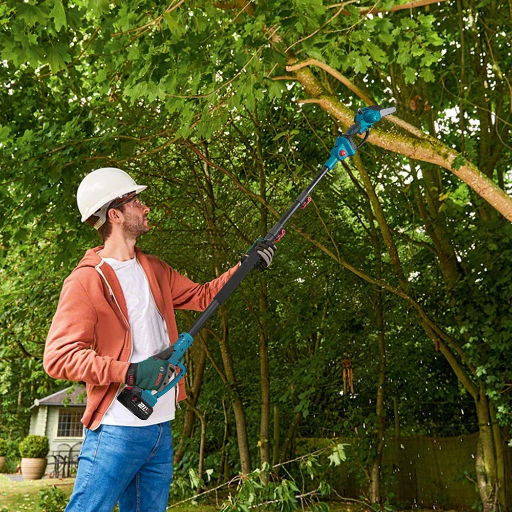 ONEVAN Borstelloze elektrische takkenzaag 8'' elektrische kettingzaag snoeischaar tuingereedschap voor Makita 18V-batterij