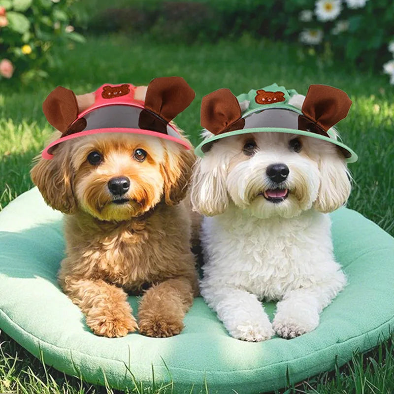 Adjustable Pet Dog Caps Outdoor Pet Caps for Cats Small Medium Dogs Summer Puppy Visor Hat with Ear Holes Dog Accessories