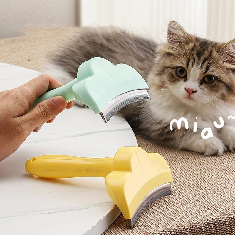 Curved Pet Dog Knotting Comb Cat Hair Remover Pet Needle Brush for Cats Dogs Anti-Knotting Cat Combs Pet Grooming Supplies