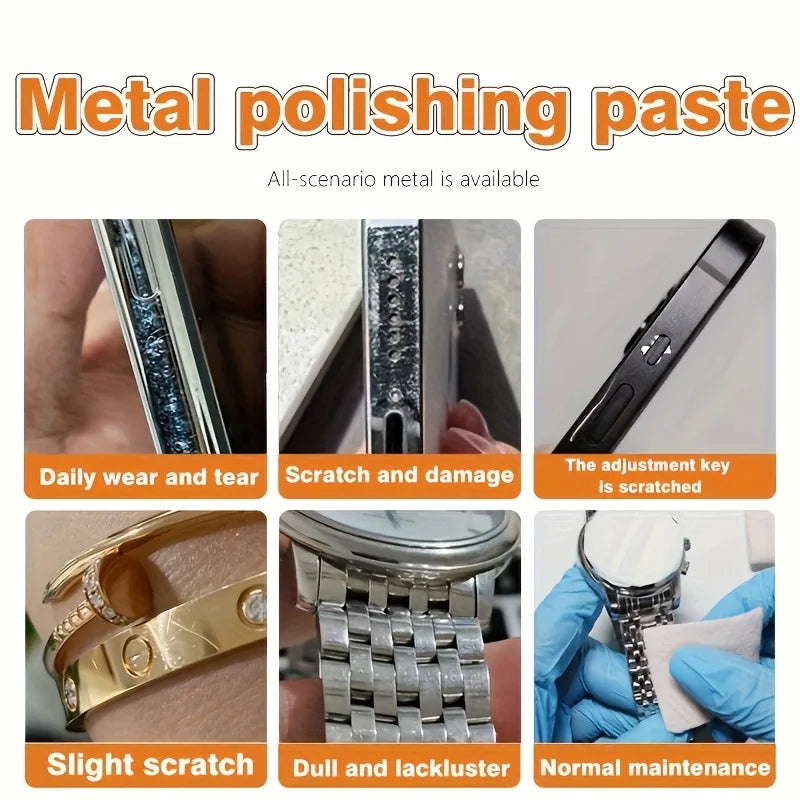 Watch Polishing - Strap Scratch Repair Cream, Jewelry Metal Oxidation Remover,Stainless Steel Surface Scratch Removal Paste, 30g
