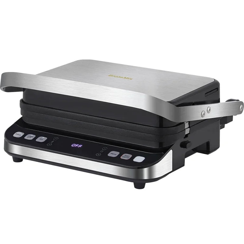 BioloMix 2000W Digitale Contactgrill met 180 graden open ontwerp, optionele wafelplaten voor panini, barbecue en meer
