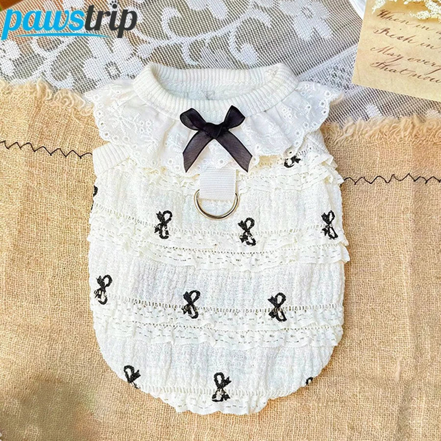 Cute Print Pet Dog Vest Spring Summer Pet Clothes with D-ring Breathable Yorkie Chihuahua Clothing Puppy Vest Dog Accessories