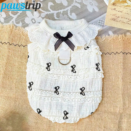 Cute Print Pet Dog Vest Spring Summer Pet Clothes with D-ring Breathable Yorkie Chihuahua Clothing Puppy Vest Dog Accessories