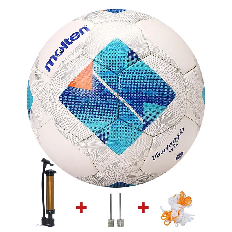 2026 Molten Soccer Ball Size 5 High Quality PVC/TPU with Pump for Outdoor Football Training and Match Game - Quality Shopping Centre