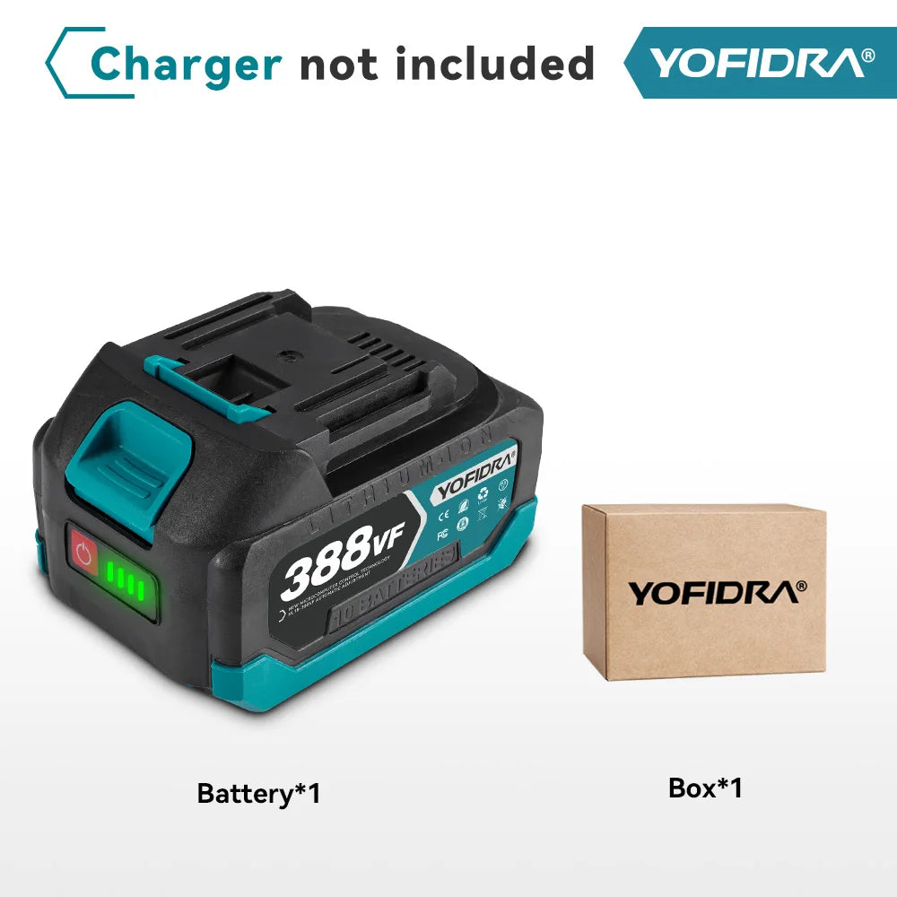 18V 21V oplaadbare lithiumbatterij met digitaal display 388VF 15000mAh.928VF 22500mAh.Accu voor kettingzaag, moersleutel en elektrisch gereedschap