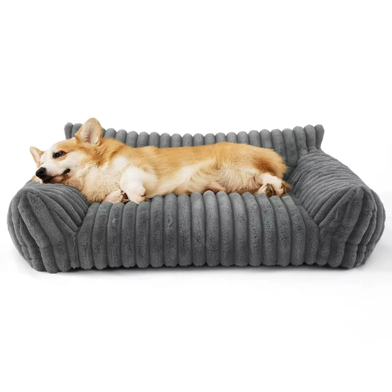Winter Pet Dog Bed for Small Medium Dogs Cats - Comfortable Plush Puppy Sofa Nest Pet Supplies - Quality Shopping Centre