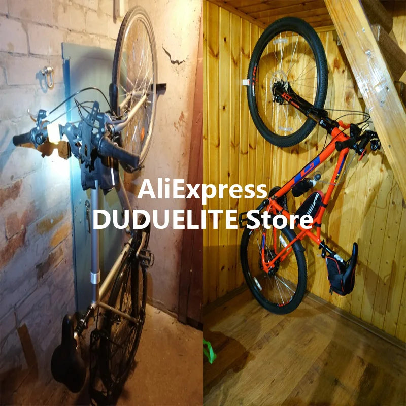 Deemount Mount Bike Hooks Adjustable Bicycle Wall Holder Rack Buckle Hanger Horizontal Vertical Storage Fits 1.0-2.8 Inches Tube