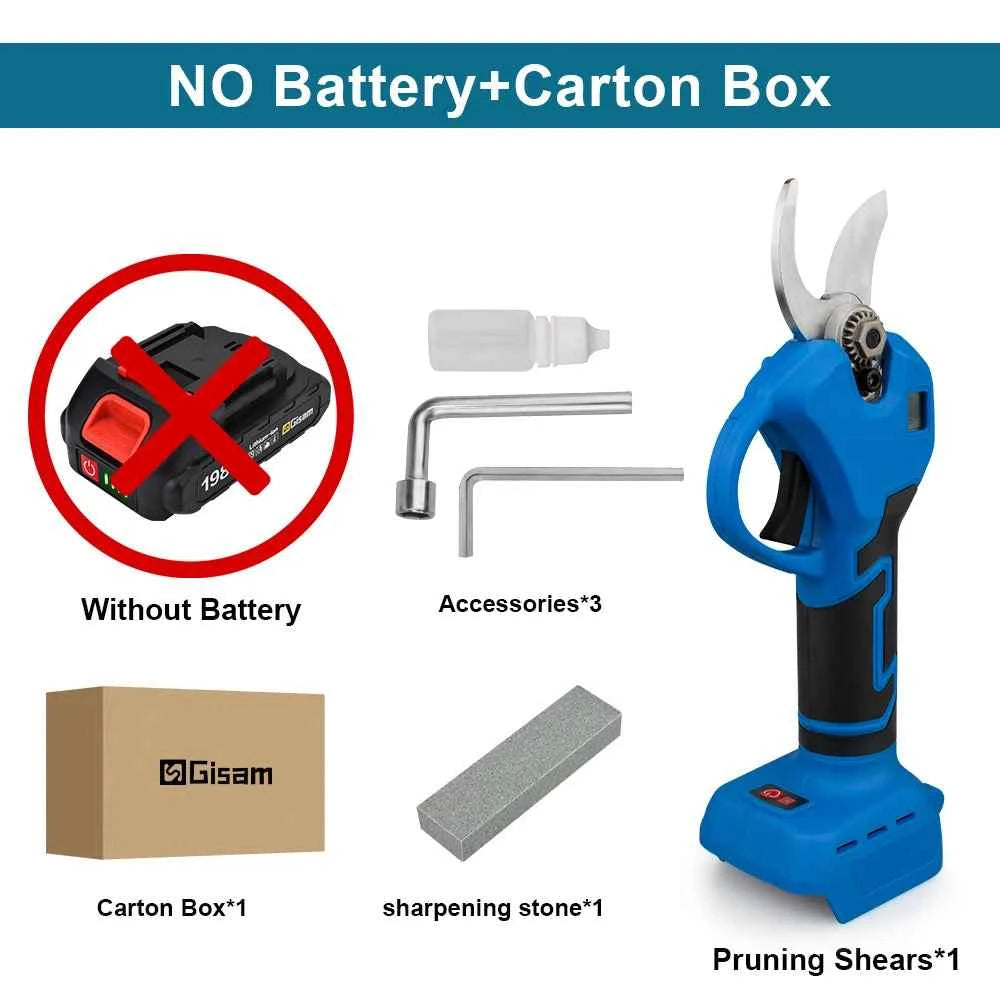 Gisam 30mm Cordless Pruner Shear for Efficient Fruit Tree and Bonsai Pruning with Makita 18V Battery