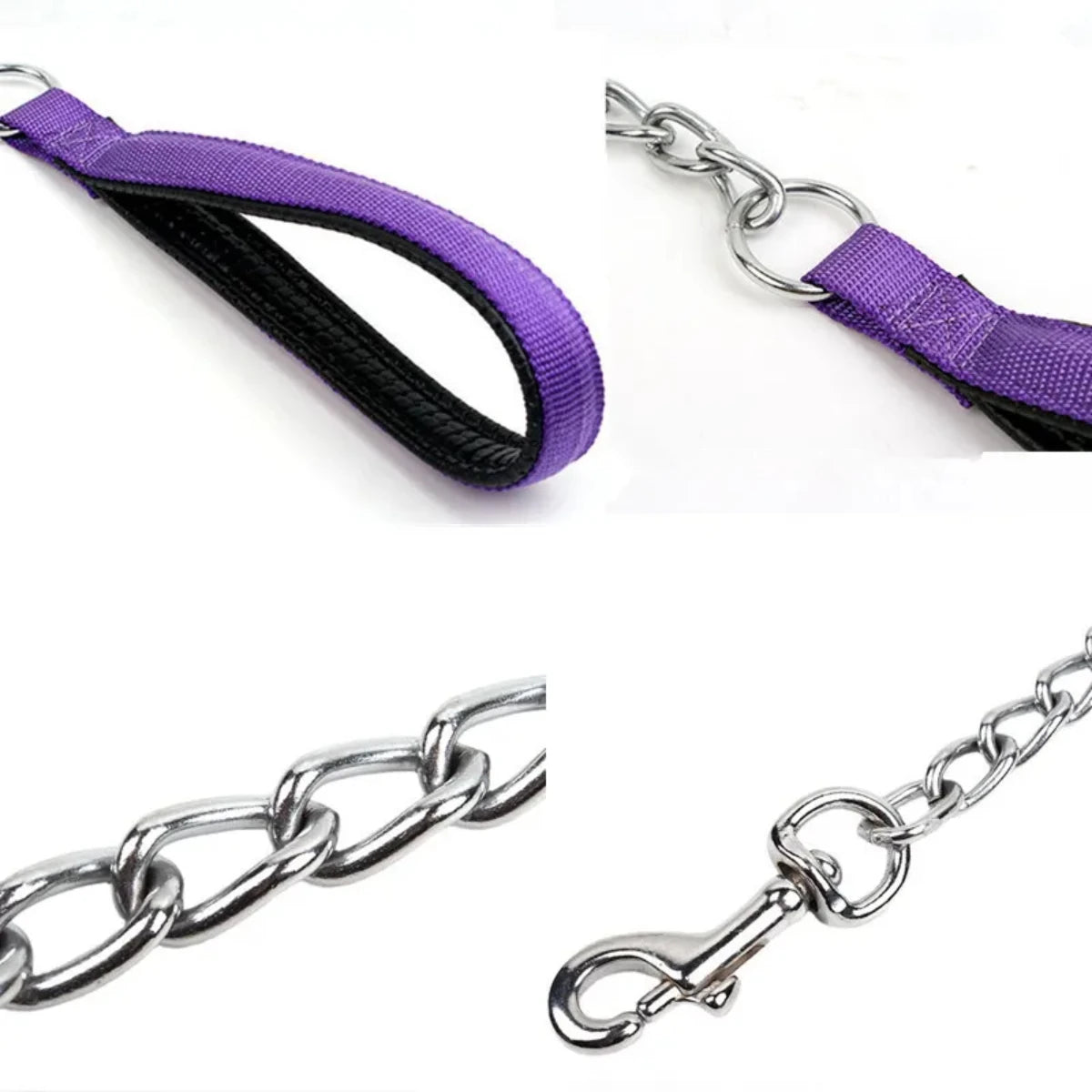 Hondenriem roestvrij staal korte hondenriemen kauwbestendige riemen voor grote honden wandel-trektouw nylon hondenketting huisdierproducten