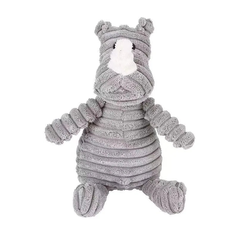 Corduroy Dog Toys for Small Large Dogs Animal Plush Dog Squeaky Toy Puppy Chew Toys Bite Resistant Pet Toy For Dogs Squeaker