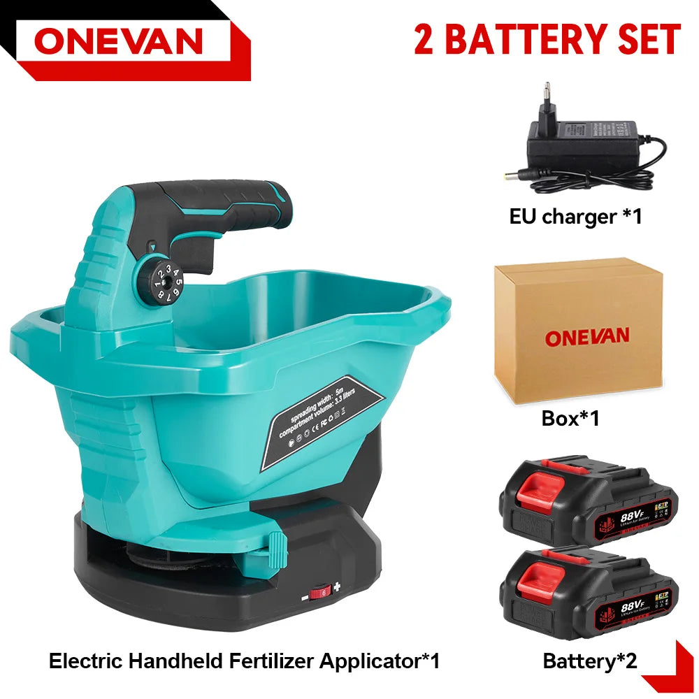 ONEVAN 6 Gears Electric Fertilizer Spreader Cordless Spreader 140° Adjustment Garden Power Tools For Makita 18V Battery Pin