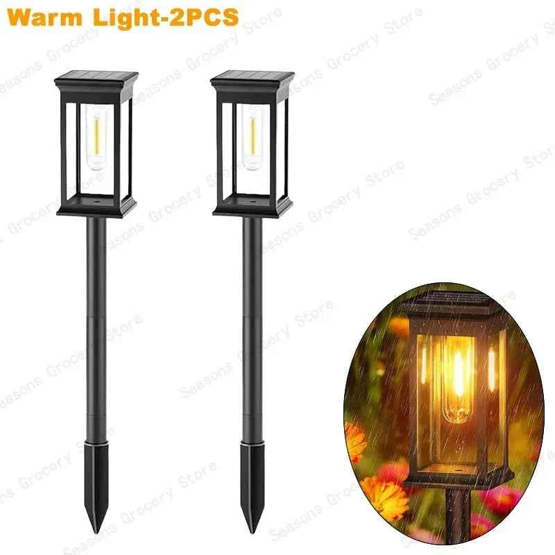 Waterproof LED Solar Lights for Garden Yard Driveway - Automatic Pathway Lighting Outdoor Landscape Lighting Auto On/Off at Dusk