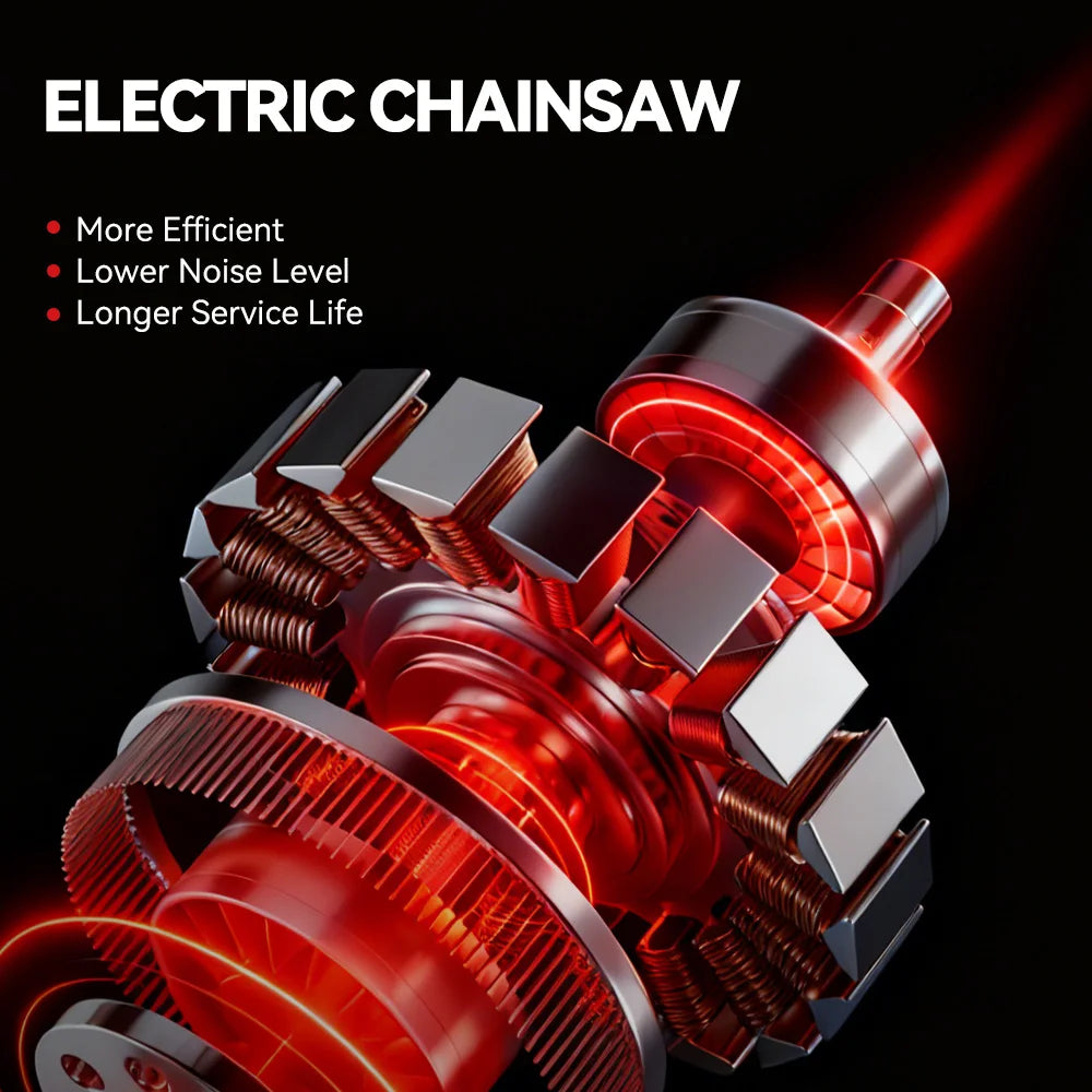 ONEVAN 5500W 8Inch Brushless Telescoping Pole Electric Chainsaw 2 IN 1 High Branch Garden Pruning Tool For 21V 18V Battery