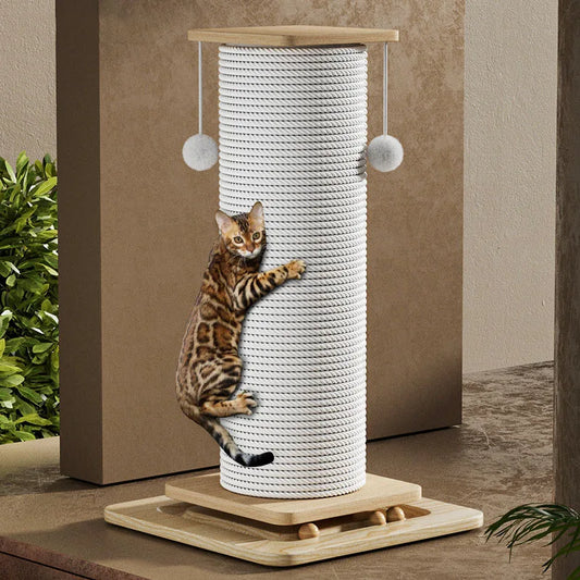 80cm Cat Scratch Board Cat Scratching Post With Hanging Ball Toy Cat Claw Board & Climbing Frame  Stabilize And Widen Base