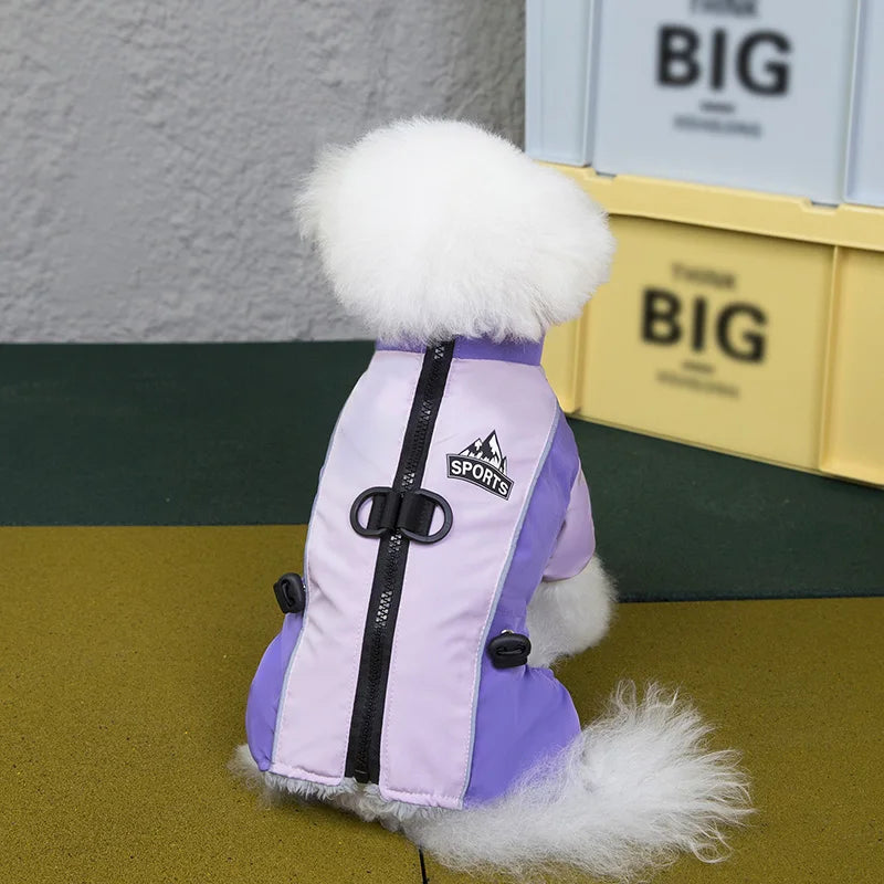 Winter Warm Pet Dog Coat Reflective Dog Jumpsuit for Small Medium Dogs Waterproof Puppy Clothes Dog Down Jacket Pet Supplies