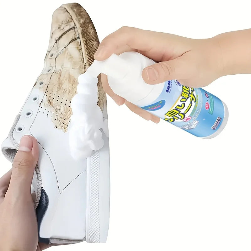 White Shoe Foam Cleaner-200ml for Sneakers Canvas & Faux - No-Rinse Formula,Stain Remover & Whitening Mousse Effortless Cleaning