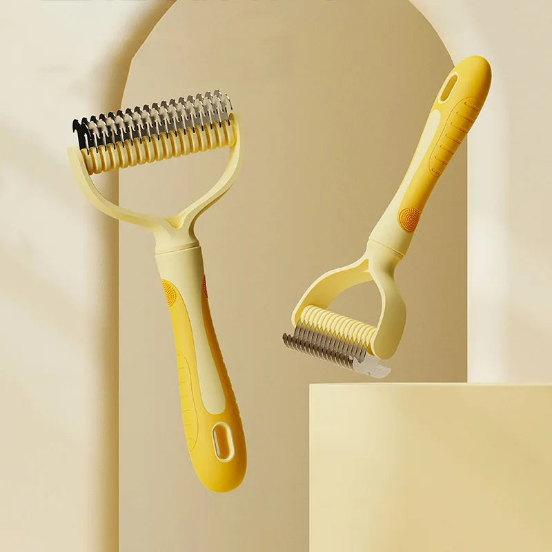Double Sided Pet Hair Remover Dog Deshedding Brush Puppy Knotted Comb for Cats Dogs Cat Hairbrush Pet Grooming Supplies