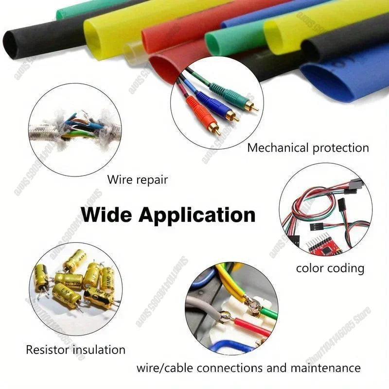 Heat Shrink Tube 2:1,wire Wrapping Sleeve,multi-color Electrically Insulated Heat Shrink Tube Set,DIY Sleeve Wrapping Cable Set