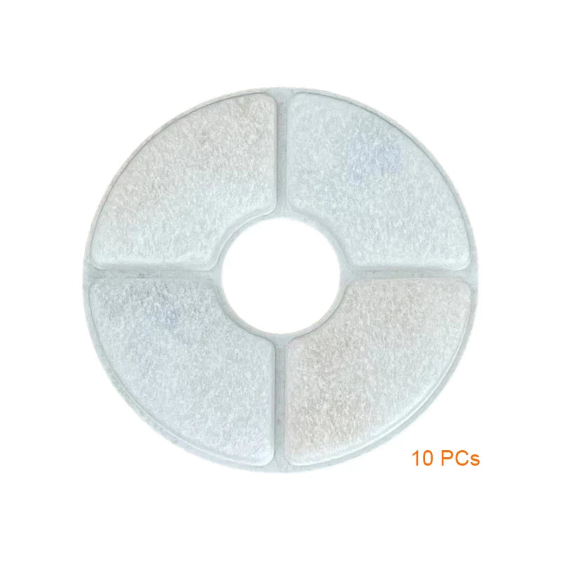 6/10PCs Cat Water Fountain Filters Round Replacement Activated Carbon Filter for Cat Dog Water Drinking Fountain Cat Accessories