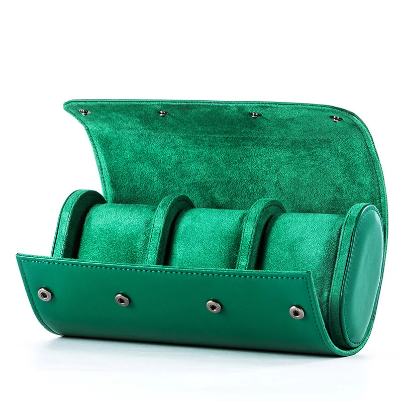 Watch Case Travel Organizer - Watch Roll Case - 3 Watch Case Display Storage for Men - Watches Accessory Gift