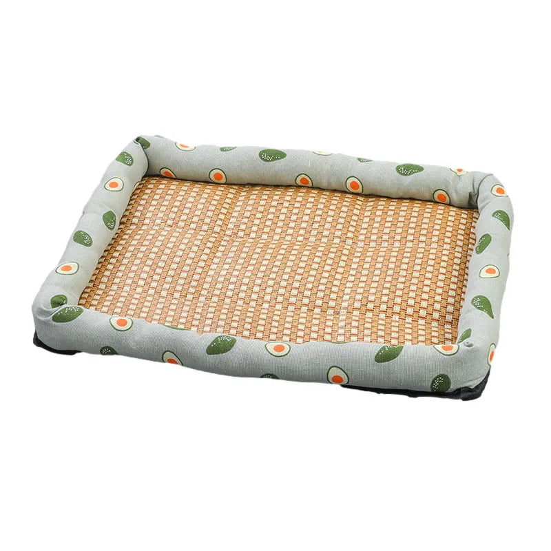 Summer Rattan Cat Bed Comfortable Pet Ice Mat for Cats Small Dogs Cat Nest Mat Kitten Puppy Beds Cushion Pets Supplies