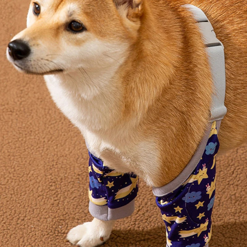 Pet Dog Front Leg Protective Case Adjustable Pets Clothes Knee Pads for Medium Large Dogs Anti-Dirt Dog Legs Protector