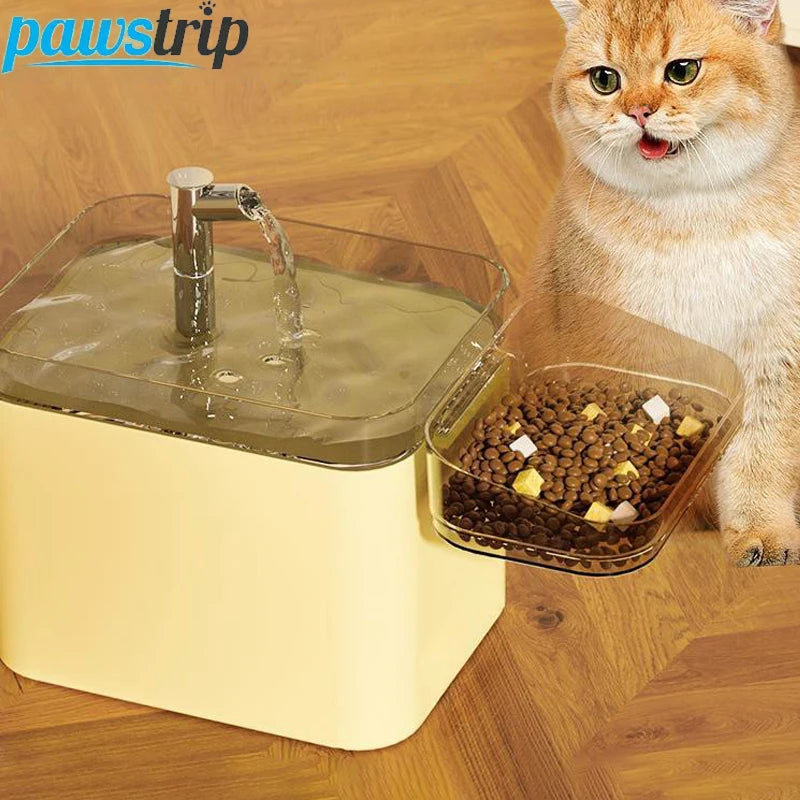 2.5L Automatic Cat Water Fountain USB Electric Pet Water Dispenser with Anti-Dry Burning Feeder Bowl for Kittens - Quality Shopping Centre