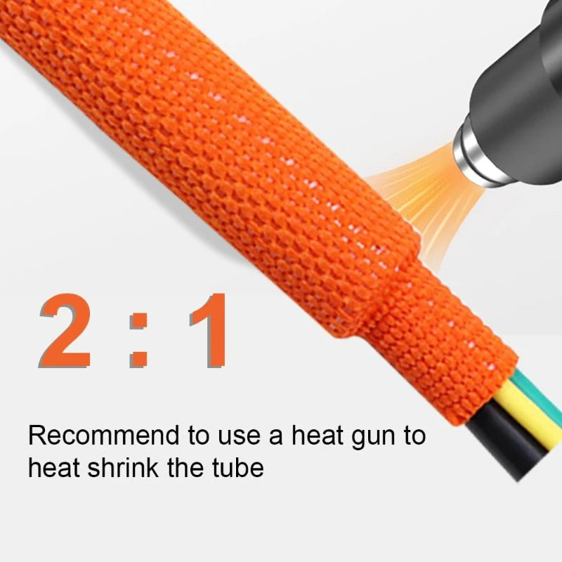 Braided Cable Sleeve Heat Shrink Tube Insulation Flame Retardant for Car Line Organizer Wire Wrap Protection Cover  Shrink Wrap