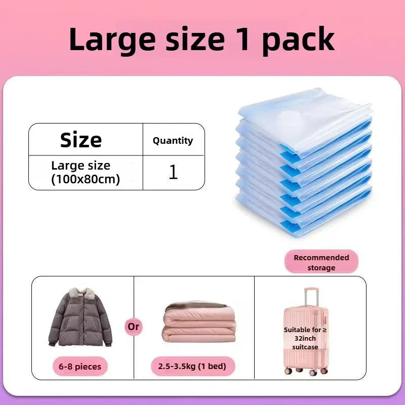 Vacuum Storage Bags Large Plastic Storage Bags for Storing Clothes Blankets Compression Empty Bag Travel Accessories Storage Bag
