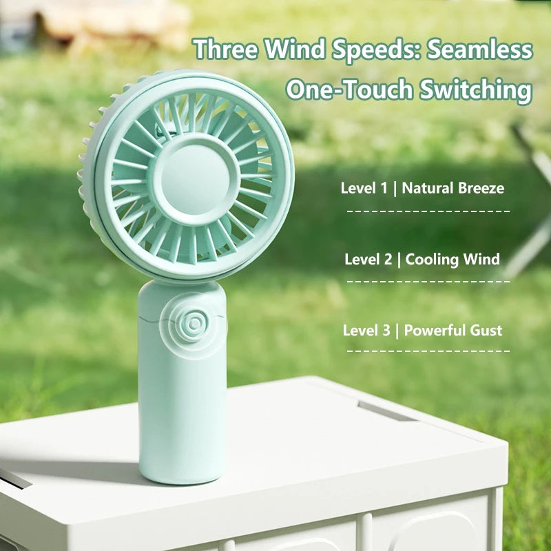Lenovo Mini Fan Portable USB Rechargeable Quiet Fans Table Makeup Eyelash Cooler Kids Outdoor Office Travel Air cooler Fan