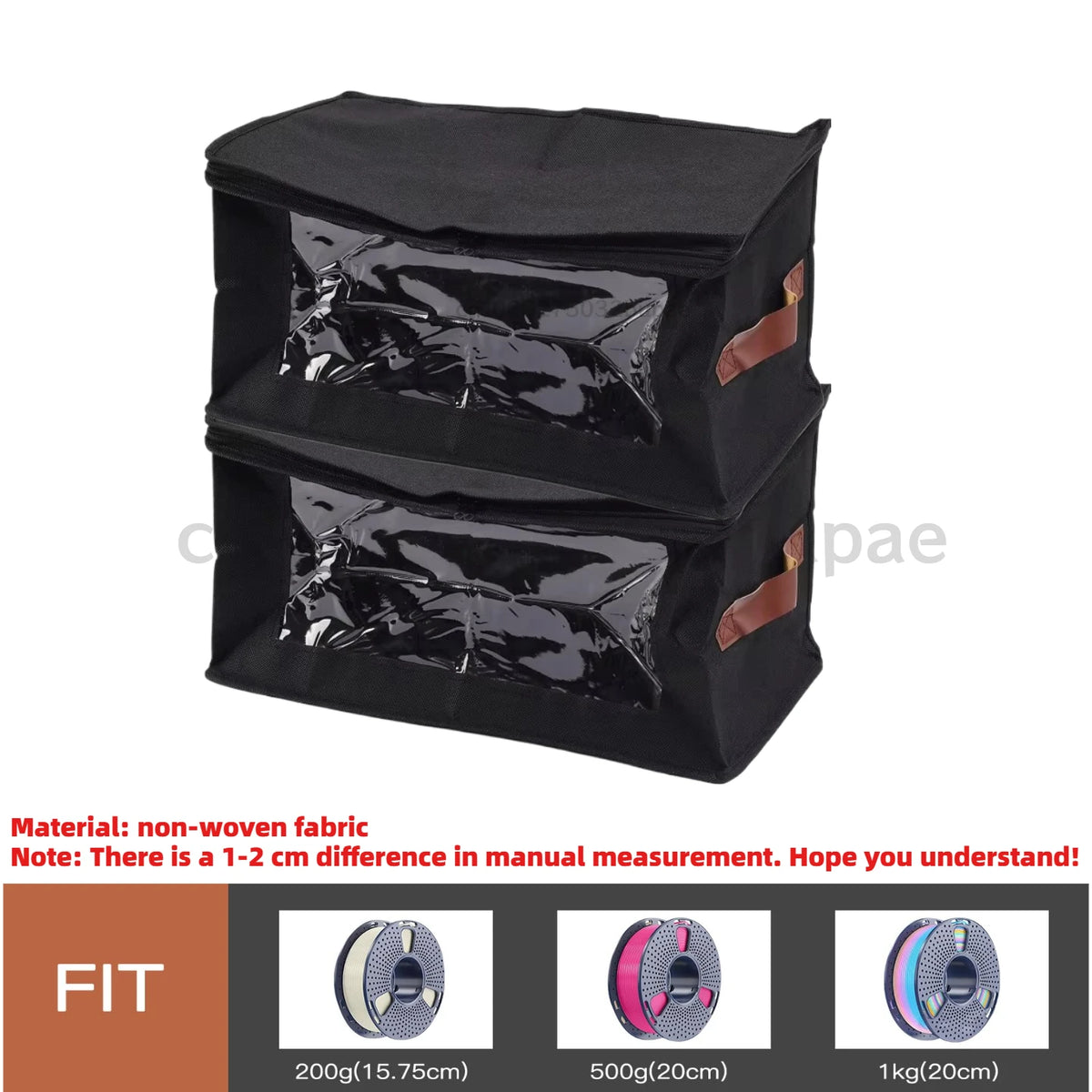 3D Printer Filament Storage Containers Non Woven Printer Filament Toy Storage Box Visible Dustproof Sorting Storage Bag