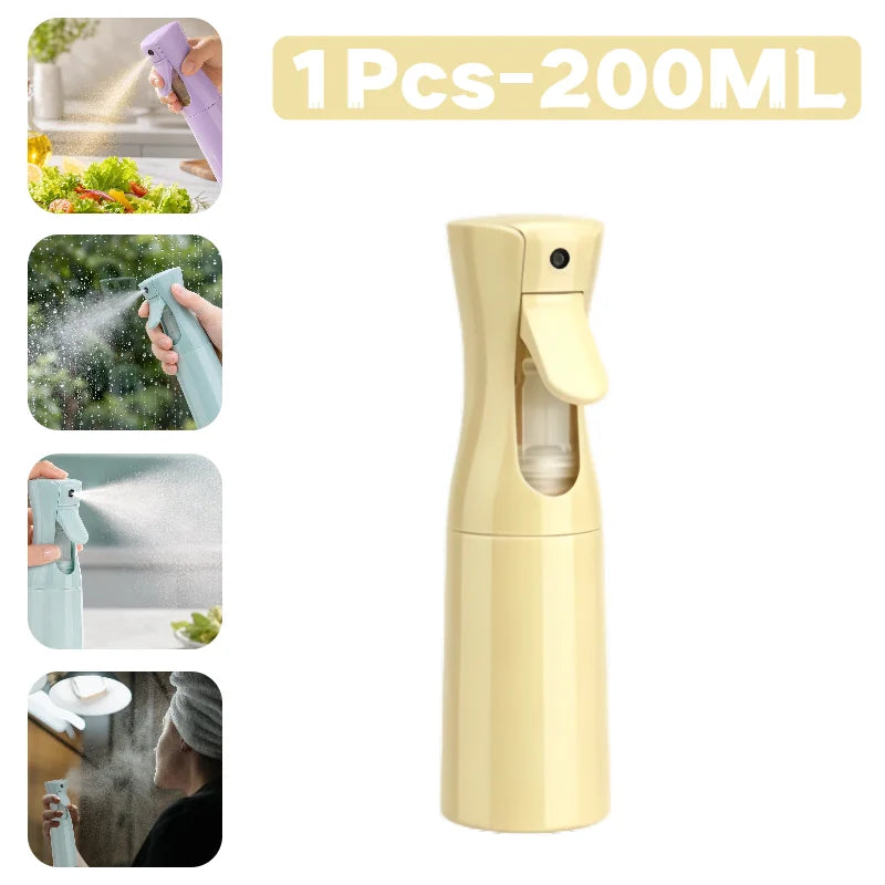Continuous Spray Oil Spray Bottle Plastic Baking Oil Spray Bottle BBQ Cooking Garden Plant for Hair Salon Daily Moisturizing