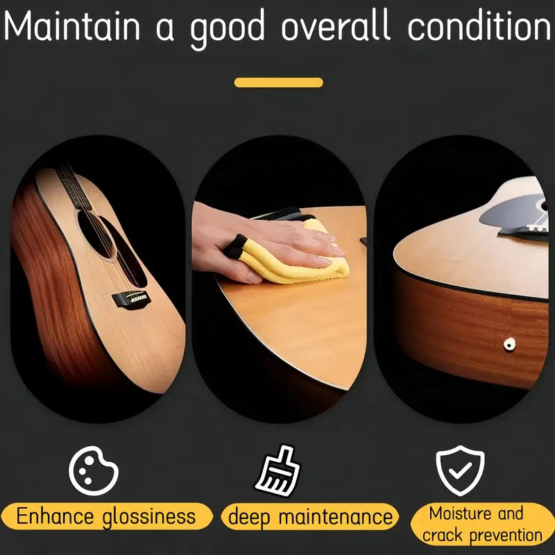 Guitar Care Oil,Maintenance Cream for Wooden Instruments,Moisturizes And Prevents Cracking,Restore The Luster,Long-Lasting Care.