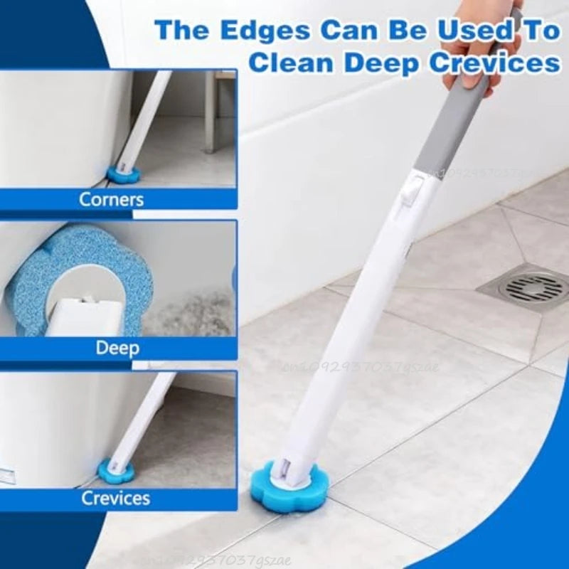 Upgrade Toilet Brush Kit with Disposable Replacement Heads Long-Handle Hygienic Bathroom Cleaning Brush for Home WC Accessories