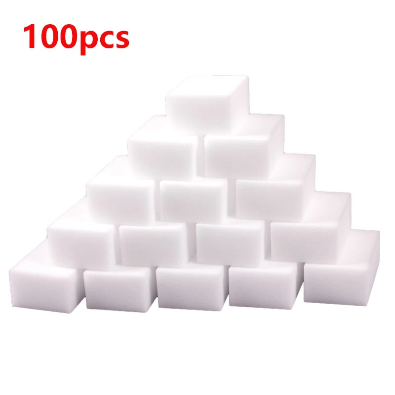 100pcs/lot Melamine Sponge Magic Sponge Cleaner Eraser Melamine Sponge Cleaning for Kitchen Bathroom Supplies Cleaning Tool