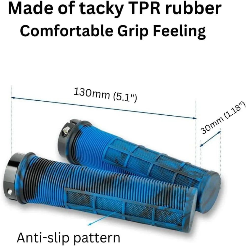 MTB Bicycle Handlebar Grips Rubber Anti-Skid Bike Grips Lock On Road Mountain Handle End Grips MTB Cuffs Bike Accessories